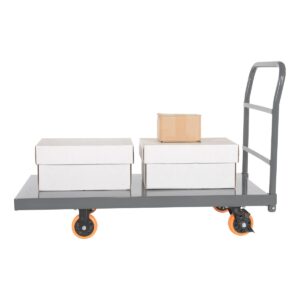 Vestil Steel Platform Truck W/ Poly (Orange)
