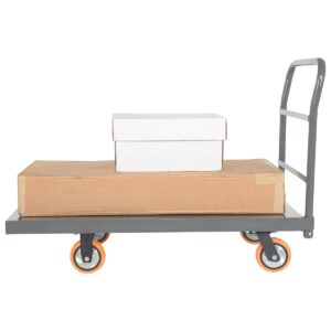Vestil Steel Platform Truck W/ Poly (Orange)