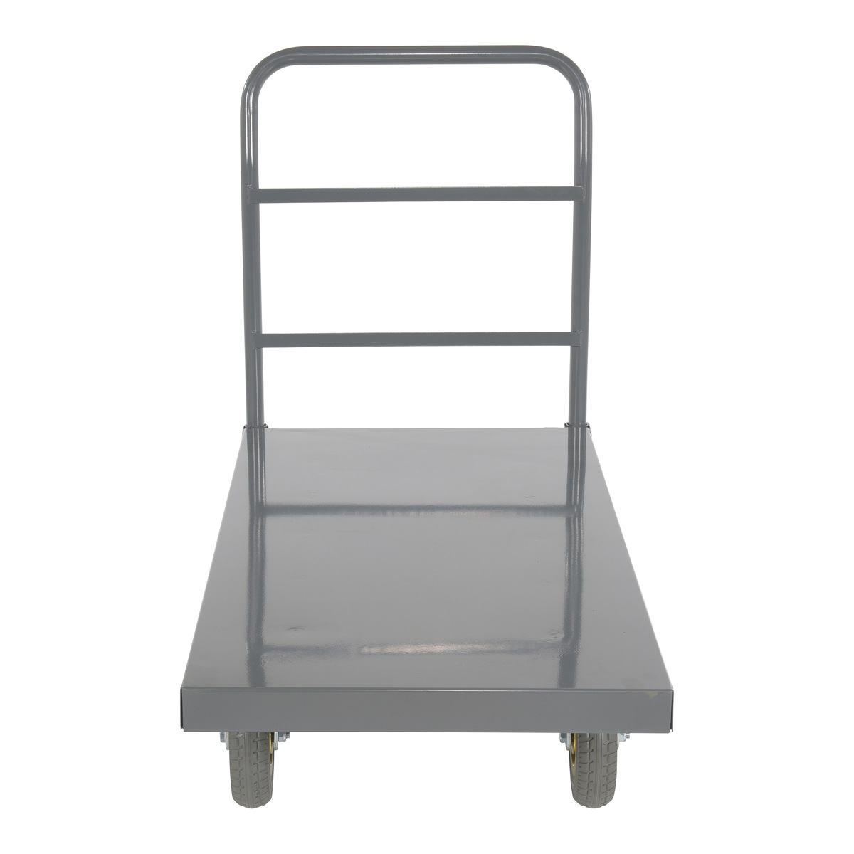 Vestil ECSPT-2448-C9D Steel Platform Truck W/ 8"X2" Flat-Free (Gray)