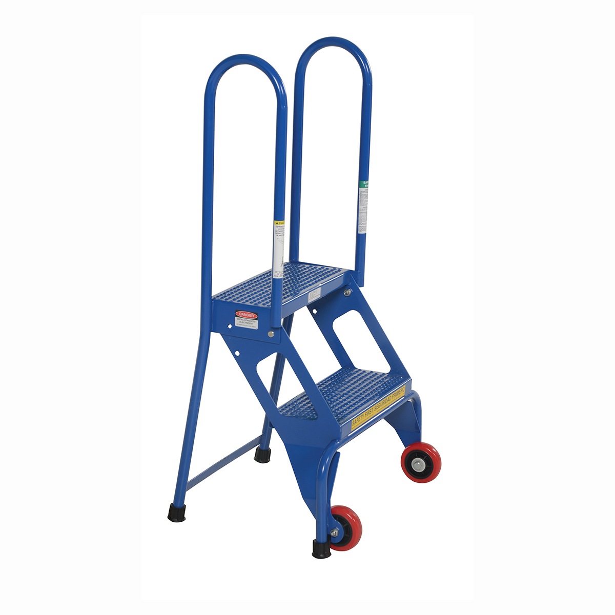 Vestil FLAD-2 Folding 2 Step Ladder with Wheels