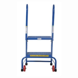 Vestil FLAD-2 Folding 2 Step Ladder with Wheels