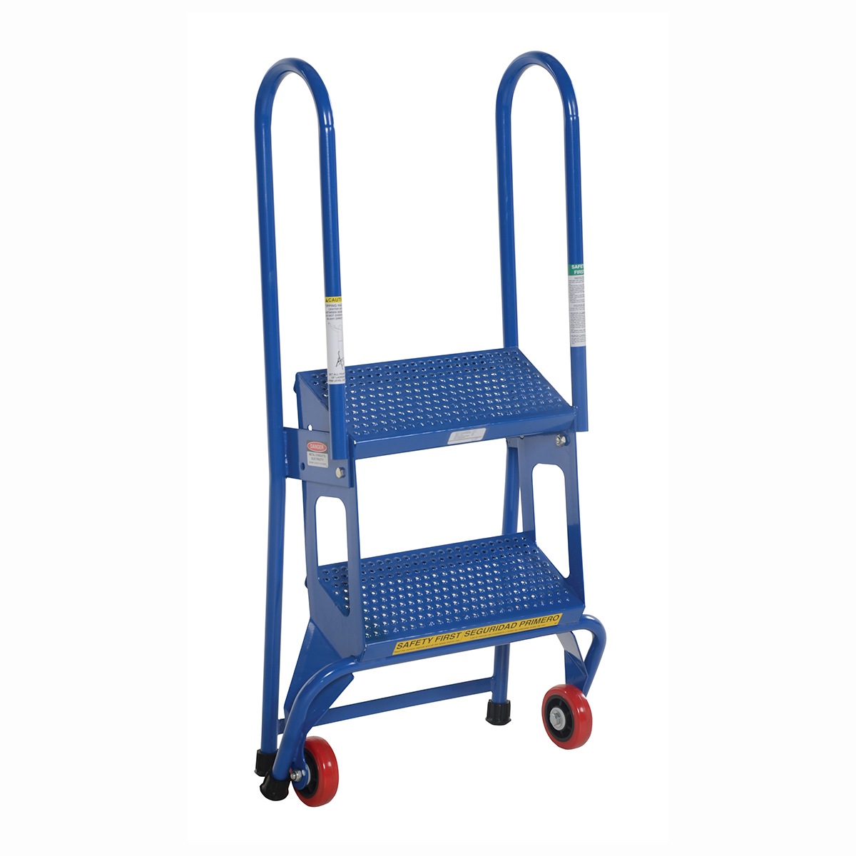 Vestil FLAD-2 Folding 2 Step Ladder with Wheels