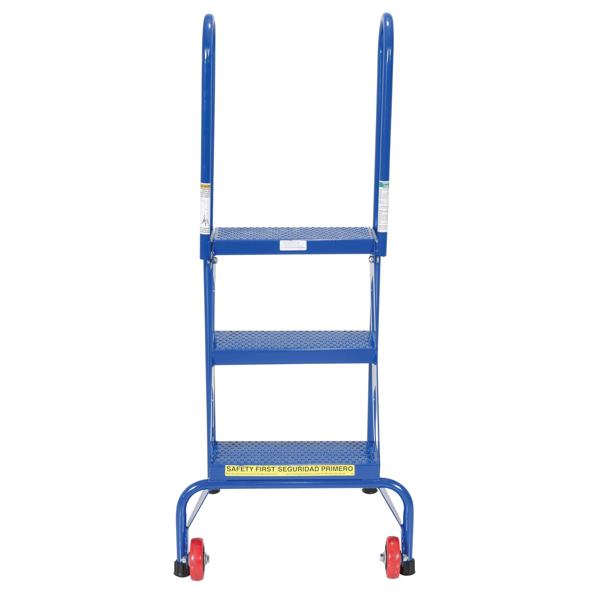Vestil FLAD-3 Folding 3 Step Ladder with Wheels
