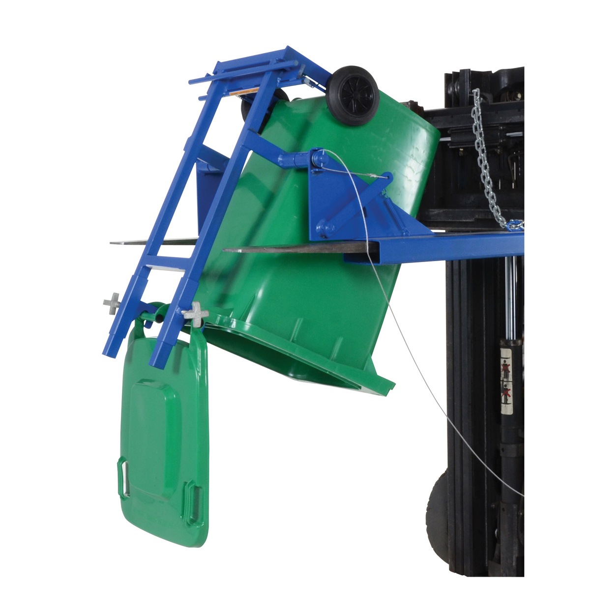 Vestil FM-T-DUMP Fork Mount Trash Can Dumper 1K Capacity