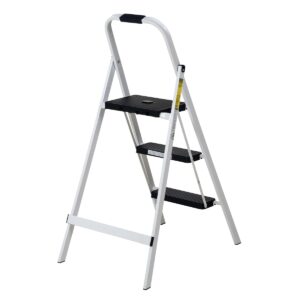 Vestil FSL-3 Fold-Up 3 Step Ladder 200 LB Capacity