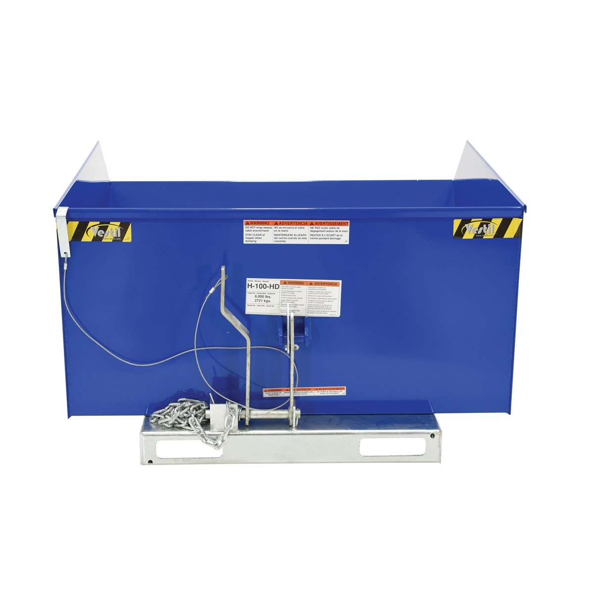 Vestil Low Profile Hopper HD 1 CU Yard