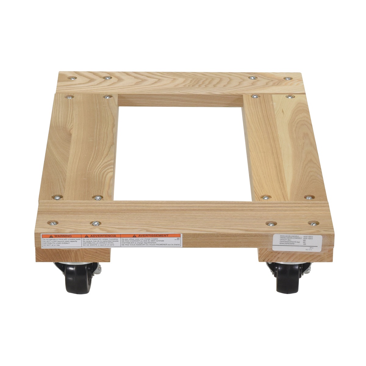 Vestil Hardwood Dolly Open Deck