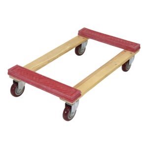 Vestil HDOR-1830-12 Hardwood Dolly Rubber Ends 1.2K LB 18X30