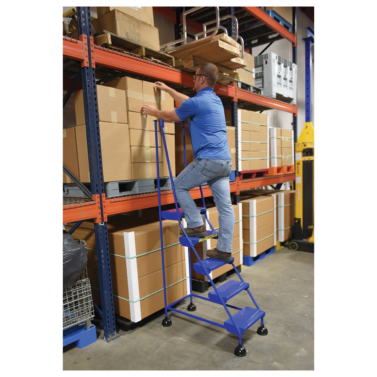 Vestil Spring Loaded Roll Ladder 5 Step