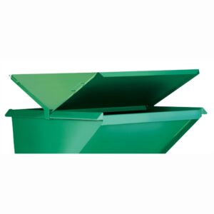 Vestil Steel Hopper Lid-Front & Back