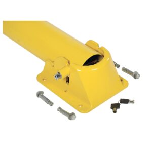 Vestil PARK-P-108-FD Fold-Down Bollard Yellow 4 1/4