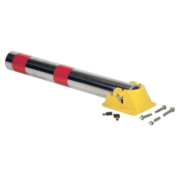 Vestil PARK-P-108-FD-SS Fold-Down Bollard Stainless 4 1/4" Dia
