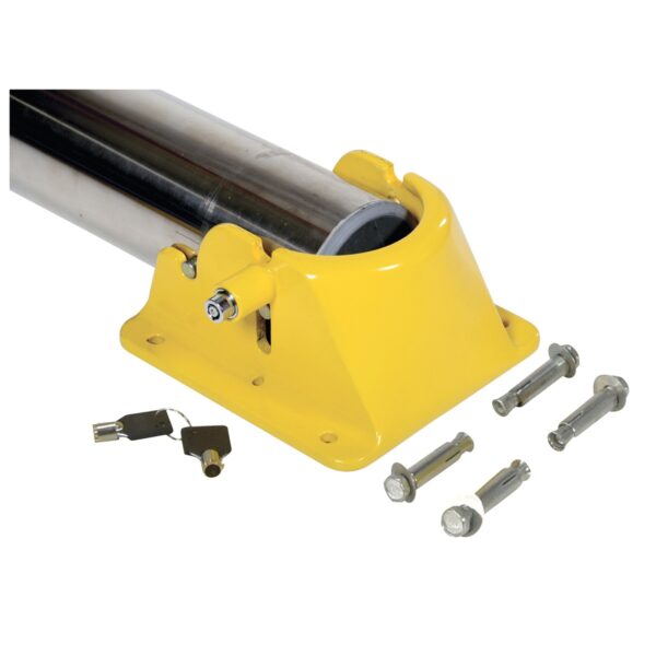 Vestil PARK-P-108-FD-SS Fold-Down Bollard Stainless 4 1/4" Dia