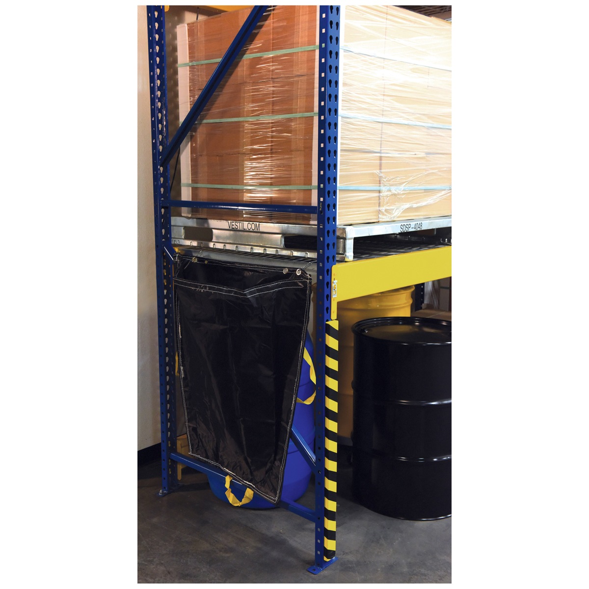 Vestil PRTD-TB-BK-5PK Black Pallet Rack Trash Bag - 5 Pack