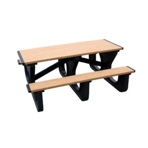 Vestil Picnic Table Poly Aframe 2872 Bk Leg ADA