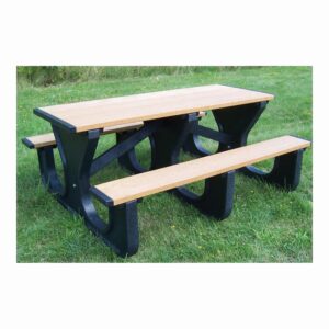 Vestil Picnic Table Poly Aframe 2872 Bk Leg ADA