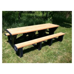 Vestil Picnic Table Poly Aframe 2872 Bk Leg ADA