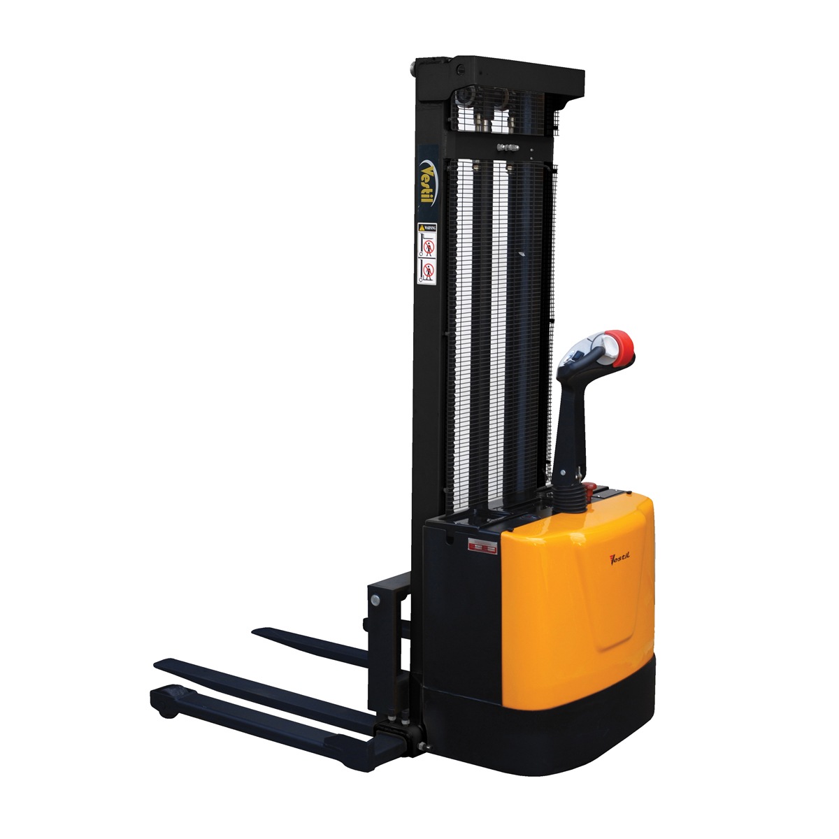 Vestil Adjust Powered Lift Stacker Raised