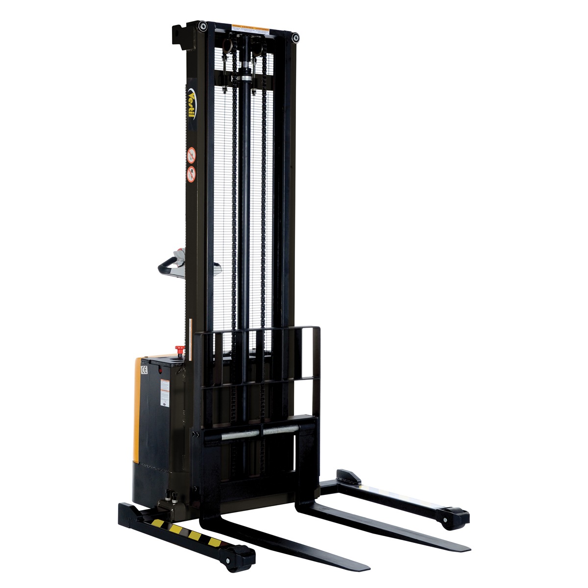 Vestil Adjust Powered Lift Stacker Raised
