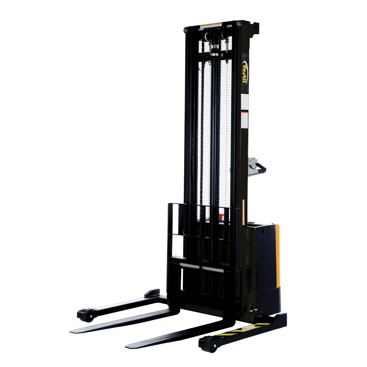 Vestil Adjust Powered Lift Stacker Raised