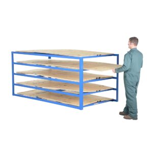 Vestil SHEET-R-57 Horizontal Sheet Rack 5-Shelf 2K LB Cap
