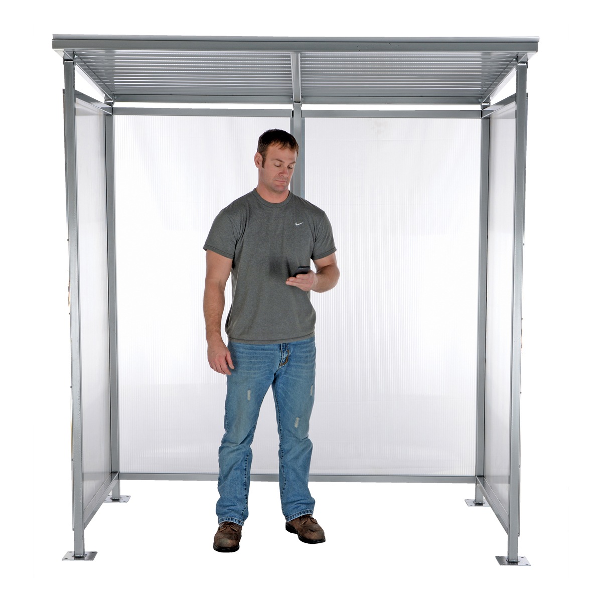 Vestil SSH-7939-80 Smoking Shelter Bus Stop