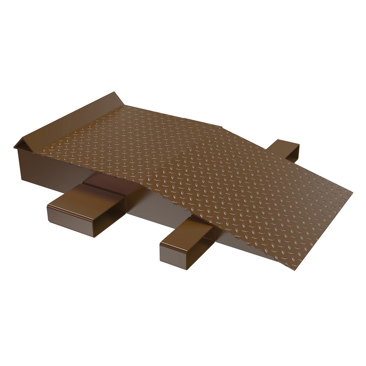 Vestil Steel Wheel Riser W/ Roll Off Guard