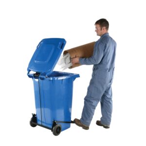 Vestil Poly Trash Can W/ Lid Lift