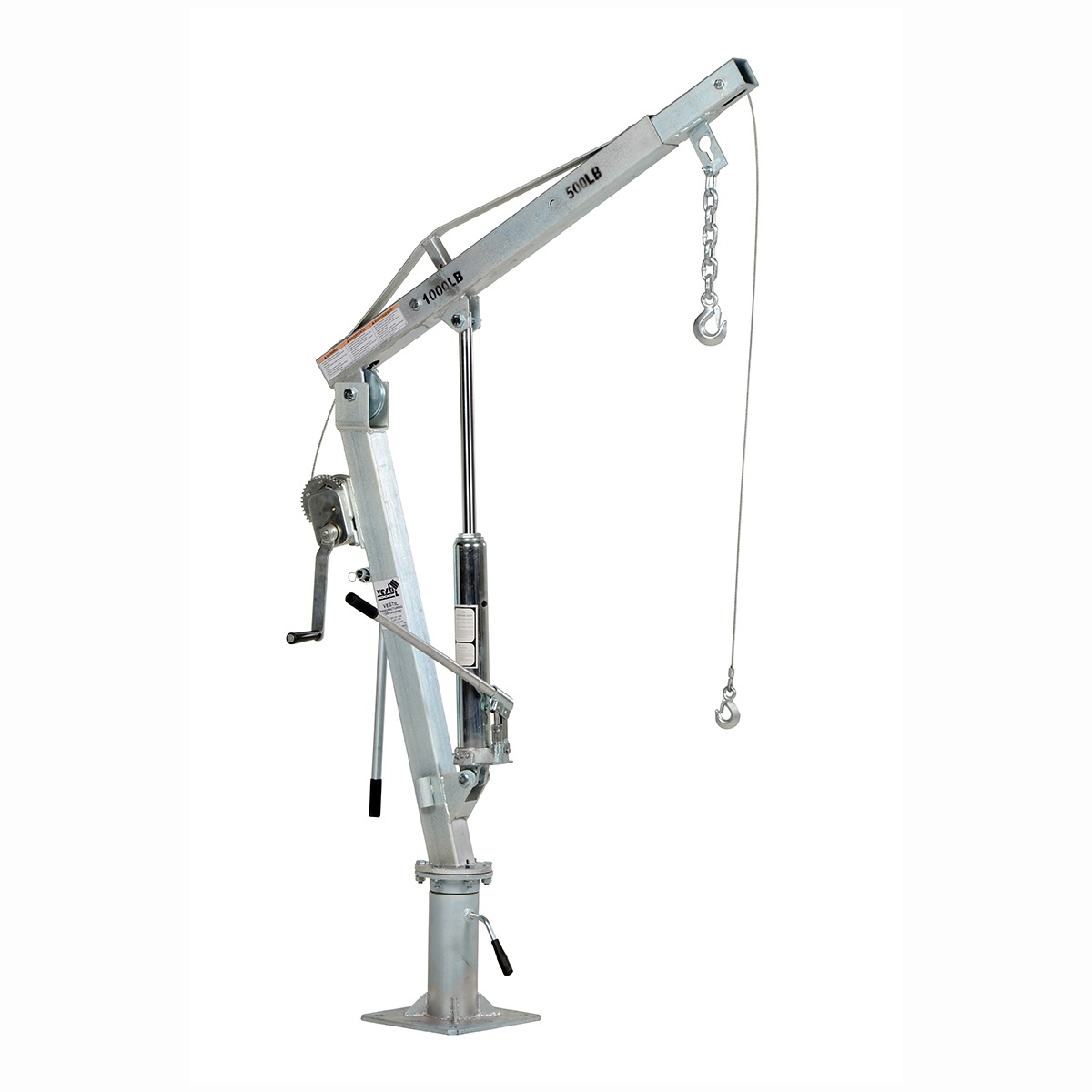Vestil Winch Truck Jib Crane Extended Galv