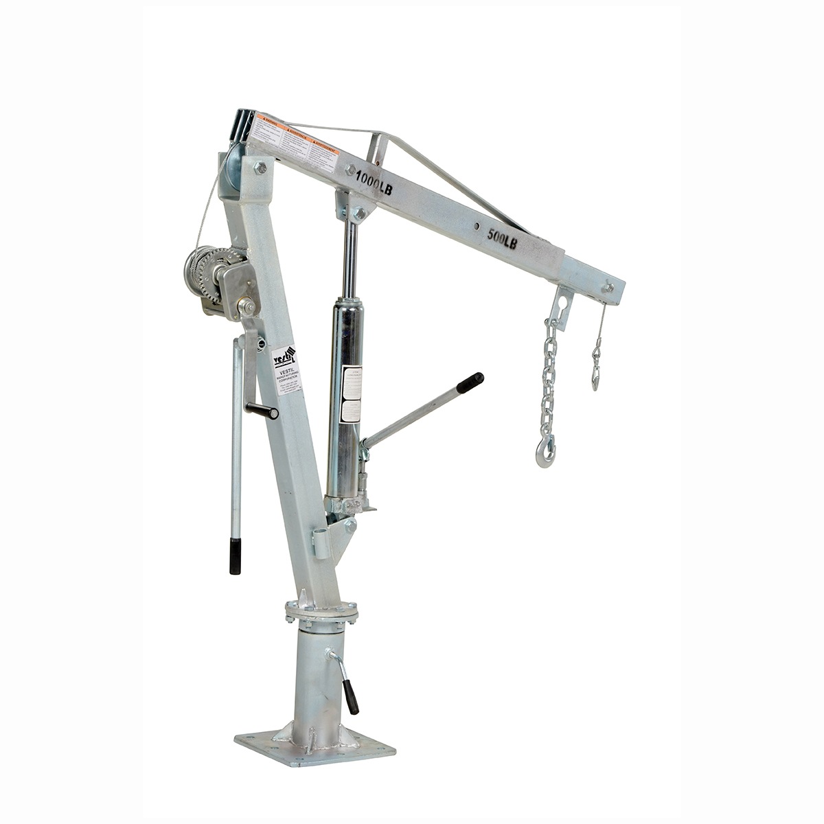 Vestil Winch Truck Jib Crane Extended Galv