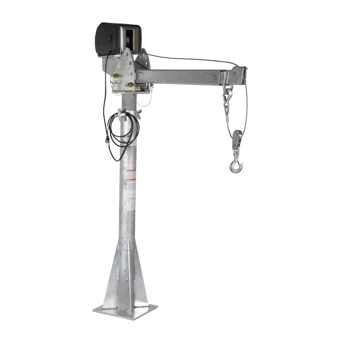 Vestil Powered Jib Crane 2K Boom Galv