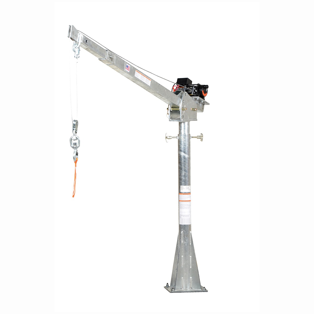 Vestil Powered Jib Crane 2K Boom Galv