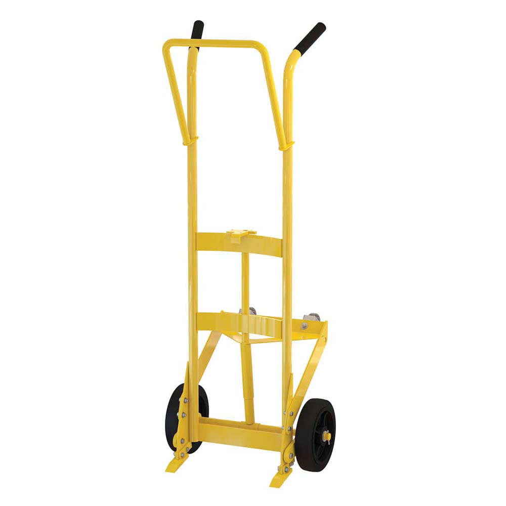 Vestil Drum Truck 2 Rigid 2 Swivel Rubber Wheel Steel