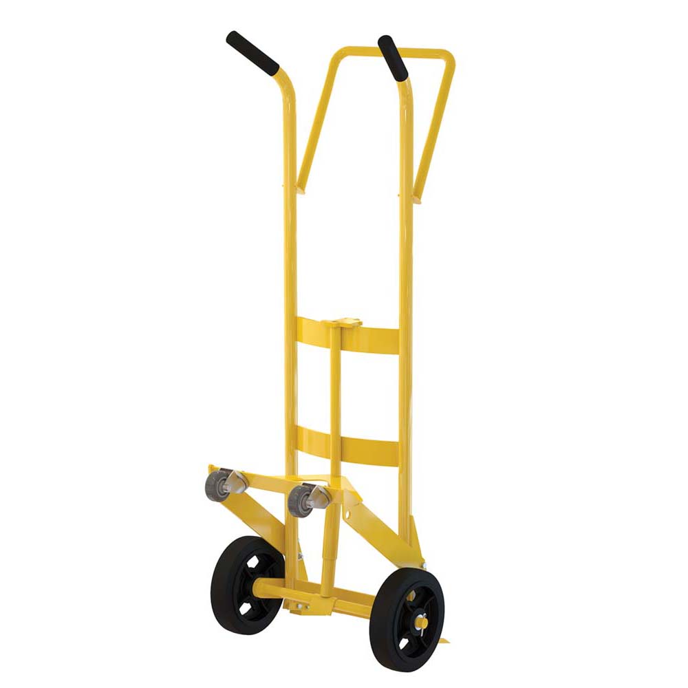 Vestil Drum Truck 2 Rigid 2 Swivel Rubber Wheel Steel