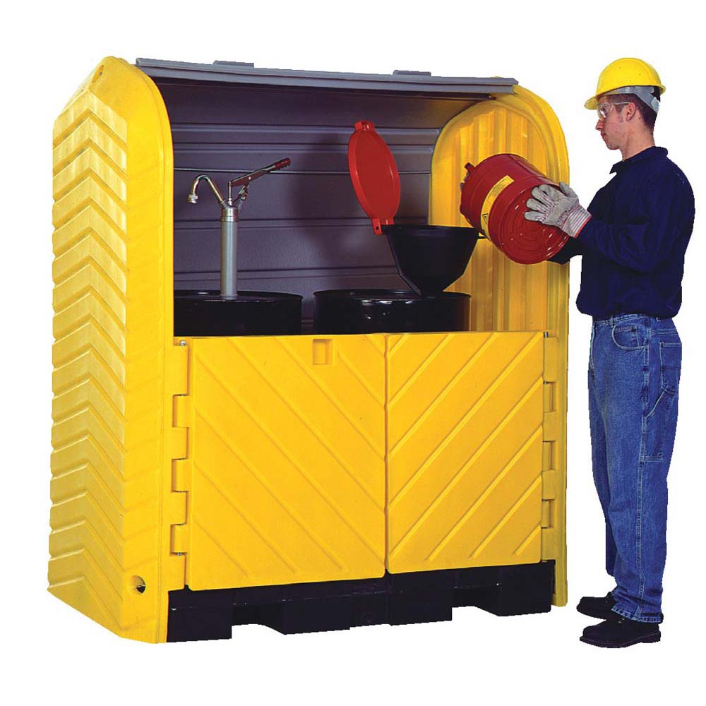 Vestil DSHRT2 Hard Top Drum Storage2 Drum with Drain Industrial