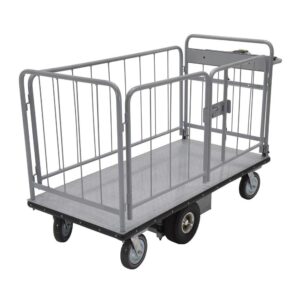 Vestil EMHC-2860-2 Electric Material Handling with Sides Cart 28 x 60