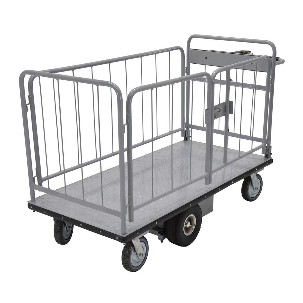 Vestil EMHC-2860-2 Electric Material Handling with Sides Cart 28 x 60