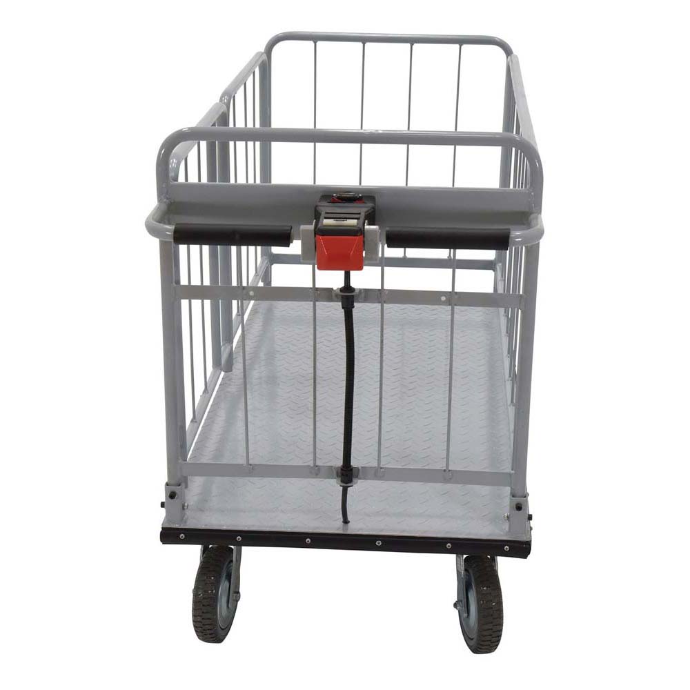 Vestil EMHC-2860-2 Electric Material Handling with Sides Cart 28 x 60