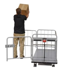 Vestil EMHC-2860-2 Electric Material Handling with Sides Cart 28 x 60