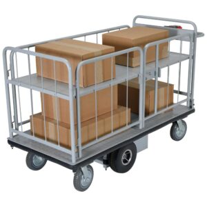 Vestil EMHC-2860-3 Electric Material Handling Cart Sides 1-Shelf 28 x 60