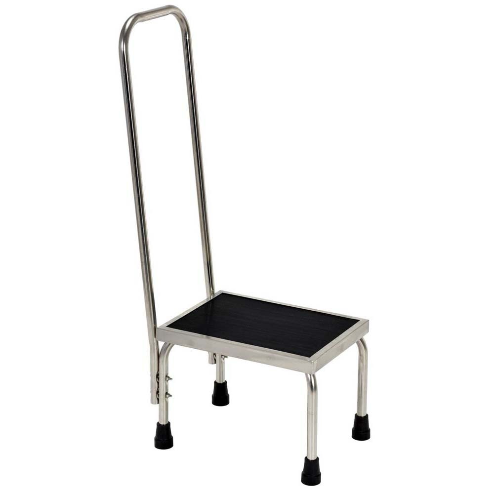 Vestil FT-SS-1HR Stainless Steel Foot Stool with Handrail