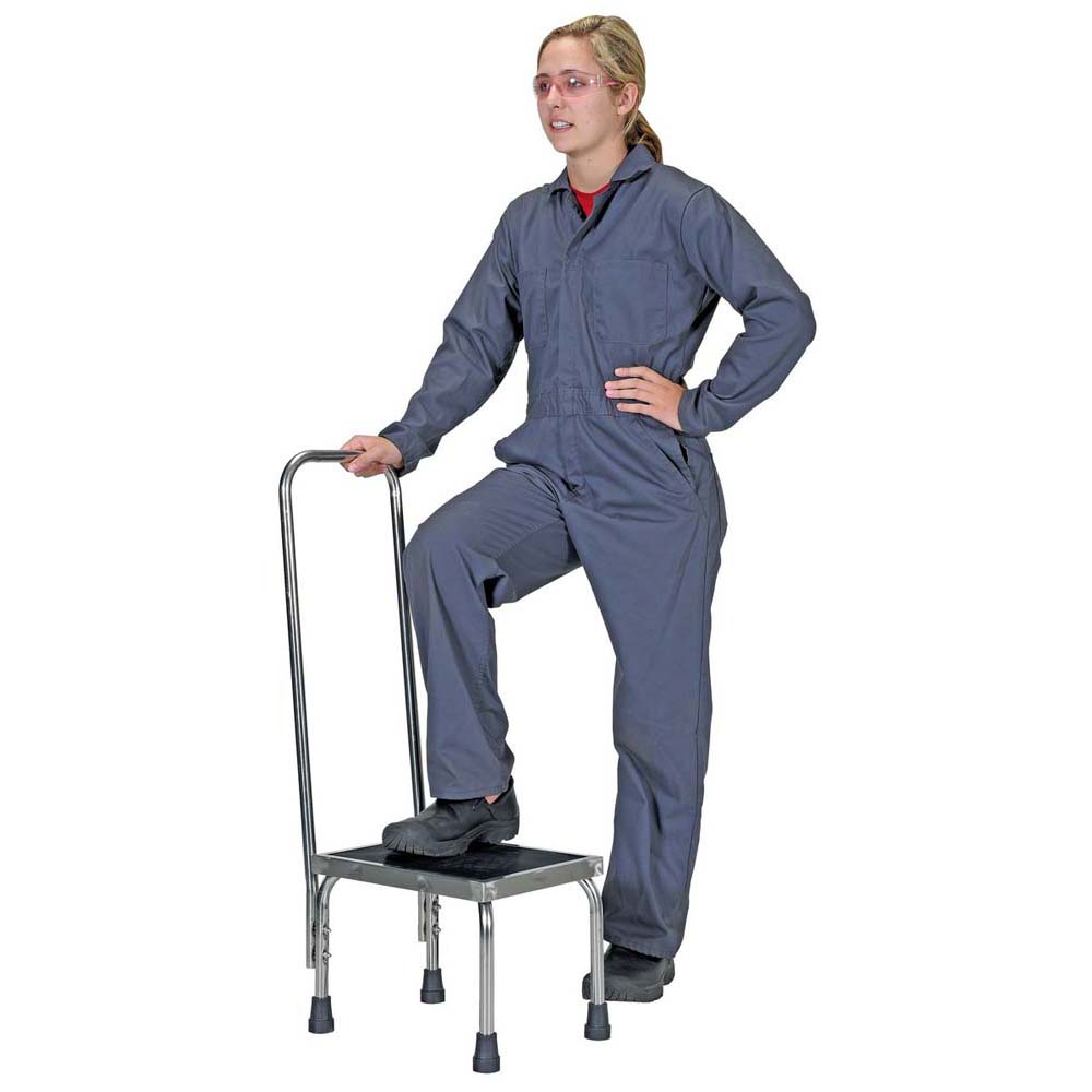 Vestil FT-SS-1HR Stainless Steel Foot Stool with Handrail