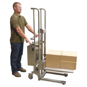 Vestil HYD-10-DC-SS Portable DC Power Stainless Steel Hefti-Lift 22
