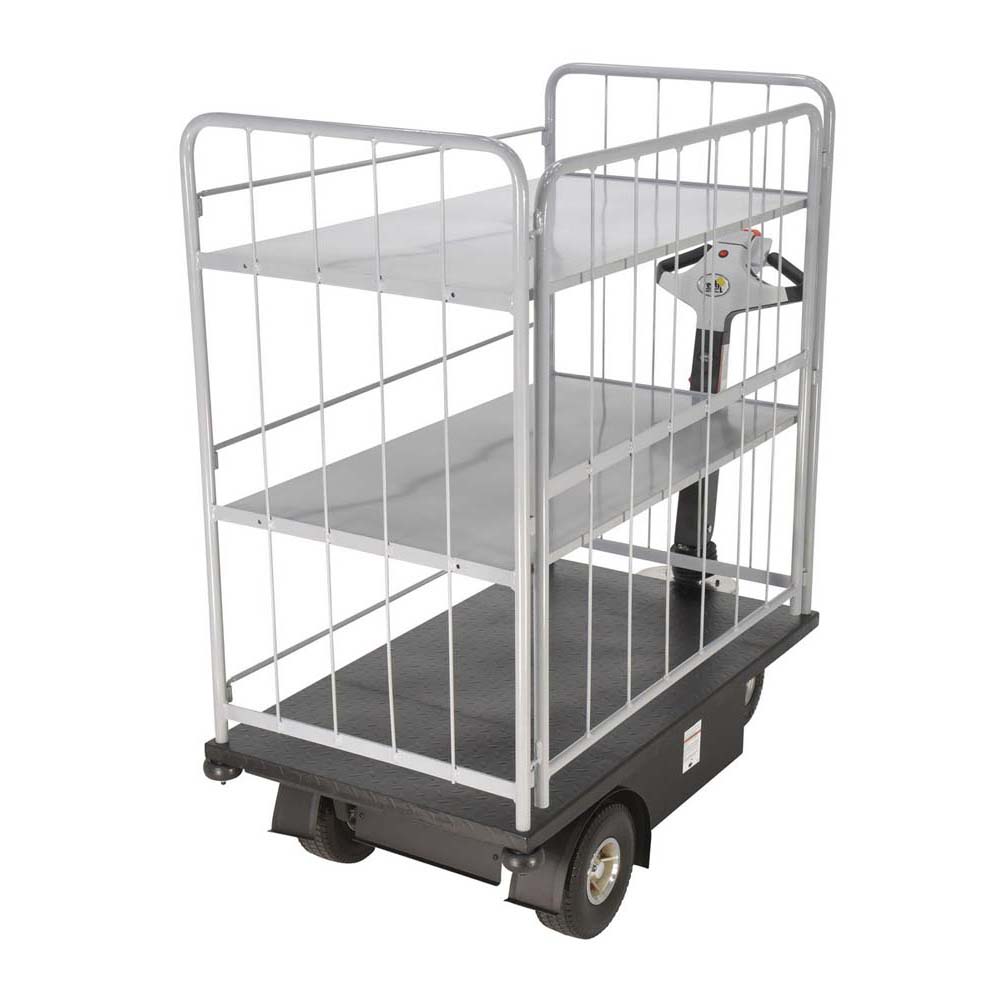 Vestil NE-CART-4 Traction Drive Cart-2 Shelves Side Load