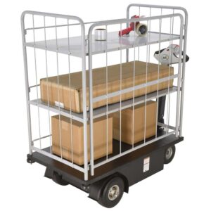 Vestil NE-CART-4 Traction Drive Cart-2 Shelves Side Load