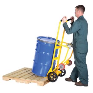 Vestil RDBT-MR Drum Truck Cradle with Mold-On-Rubber Wheel