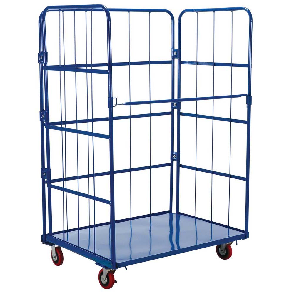 Vestil ROL-3143-1 Blue Nestable Roller Container 1 Shelf
