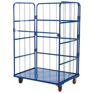 Vestil ROL-3143-1 Blue Nestable Roller Container 1 Shelf