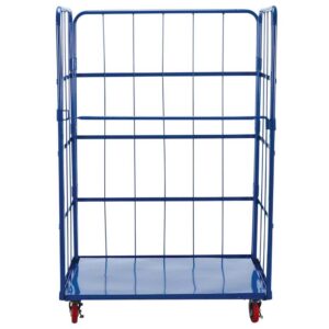 Vestil ROL-3143-1 Blue Nestable Roller Container 1 Shelf