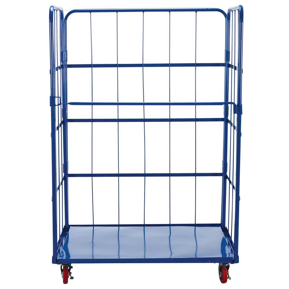 Vestil ROL-3143-1 Blue Nestable Roller Container 1 Shelf